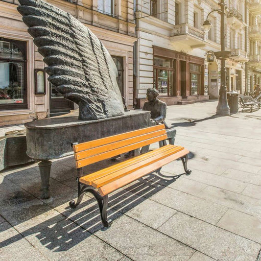  Stadt- Und Gartenbank Ohne Armlehne - Holz Und Gusseisen - Eldor