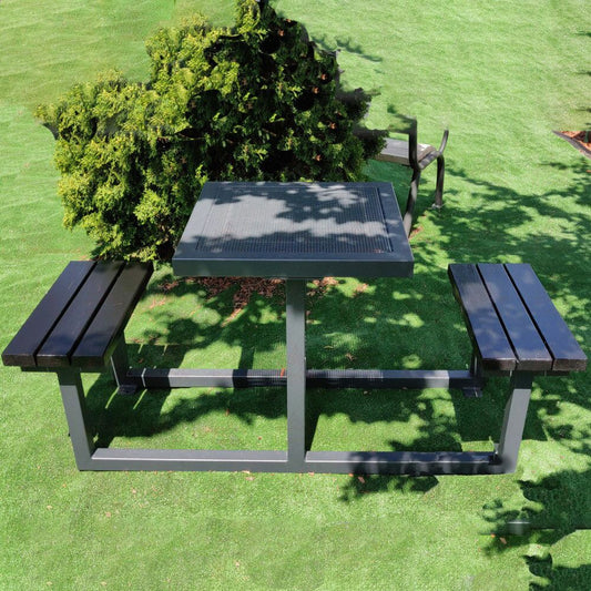  Stadtmobiliar - Parkbänke Mit Tisch Aus Holz Und Metall - Snaedis