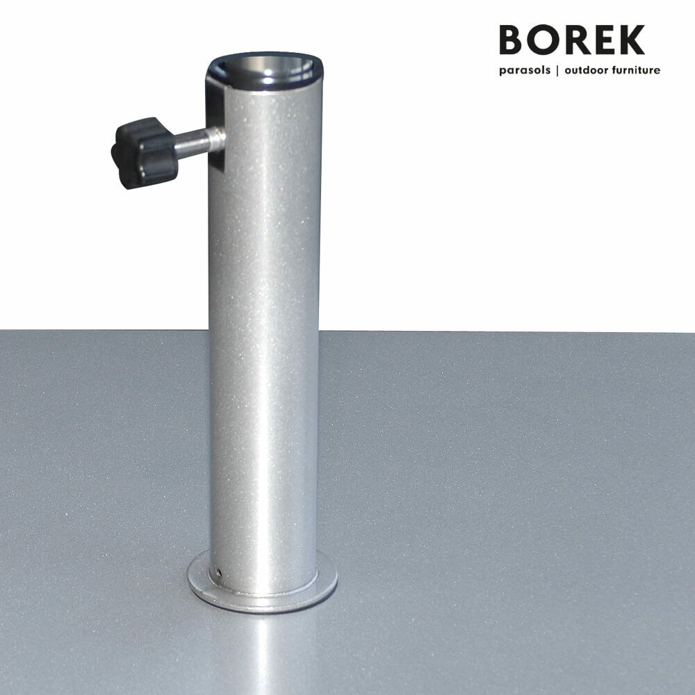  Stahl Platte Als Sonnenschirm Ständer Von Borek - Silber - Stahl Schirmständer