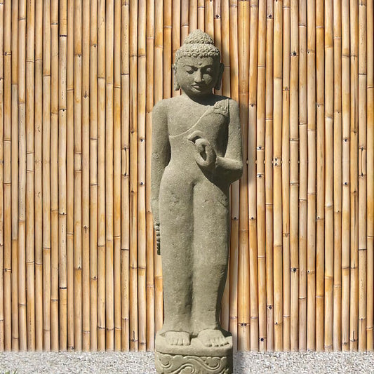  Stehende Budda Steinskulptur Für Den Garten - Darshana