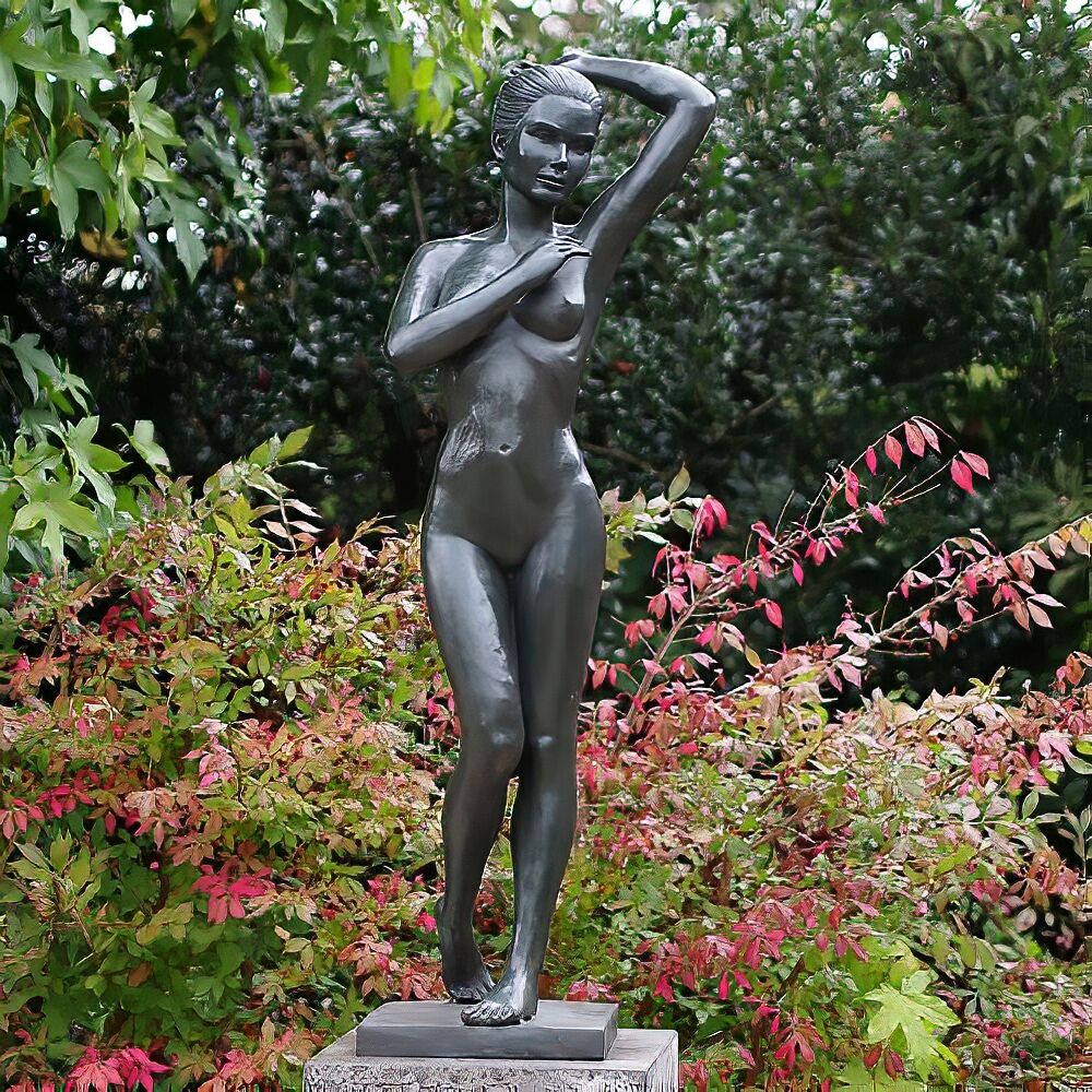  Stehende Frau Aktfigur Für Den Garten Aus Bronze - Harana