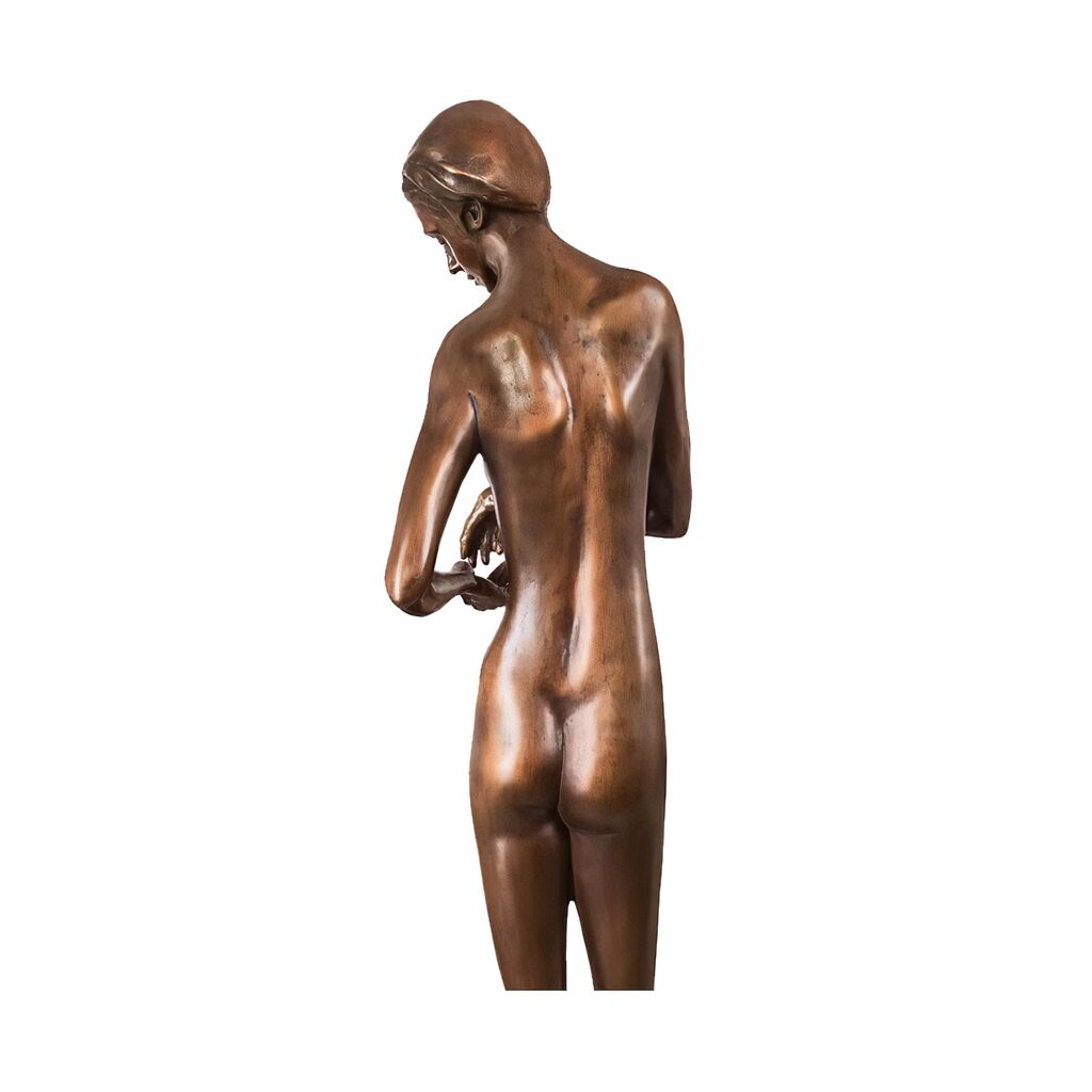  Stehende Frauenskulptur Aus Limitiertem Bronzeguss - Hinwendung