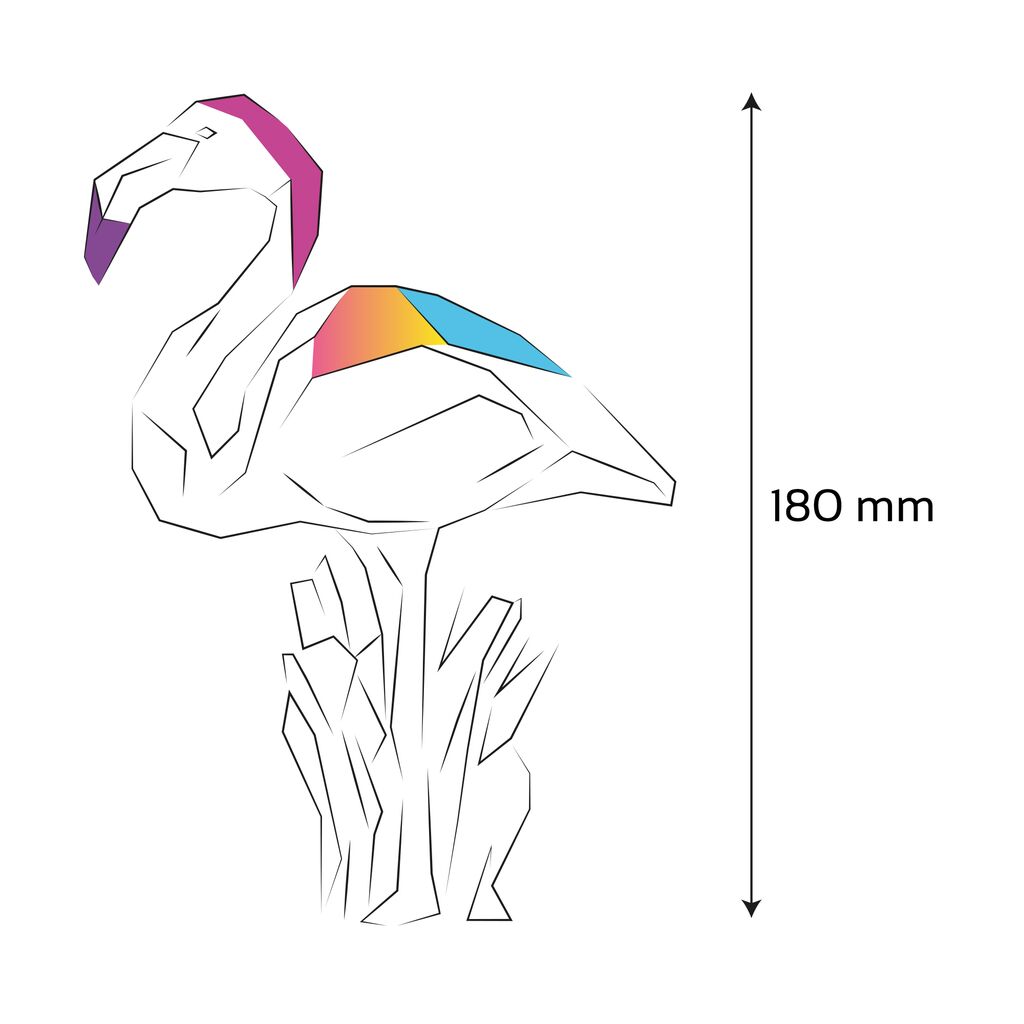  Stehender Flamingo Aus Gips Für Kinder - Moderne Malskulptur - Elmina