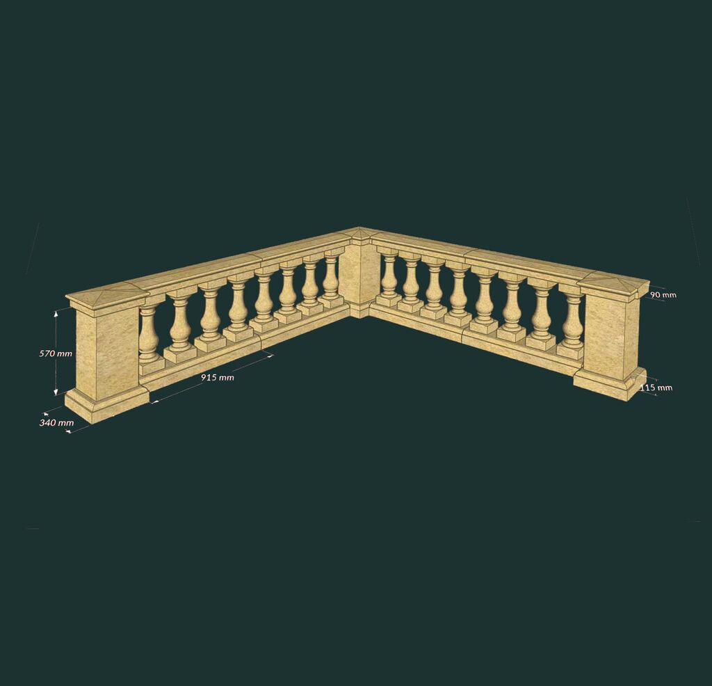 Stein Balustrade Mit Balustern - Individuelle Fertigung - Stockport Balustrade
