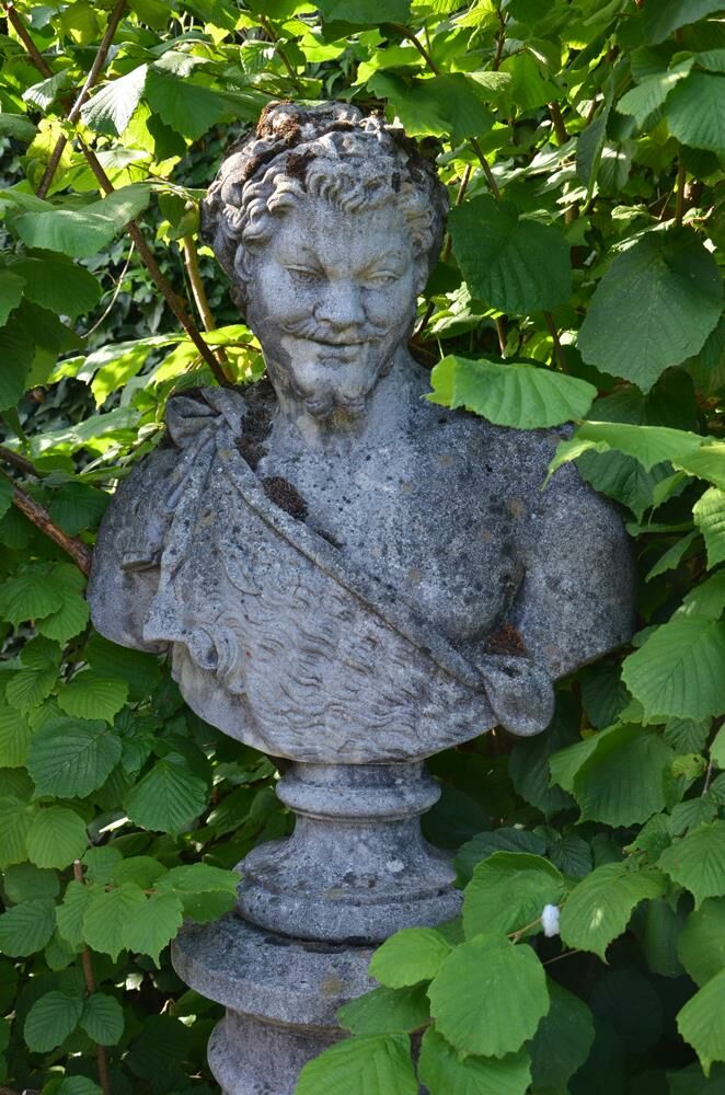  Stein Büste Gott Des Weines - Bacchus