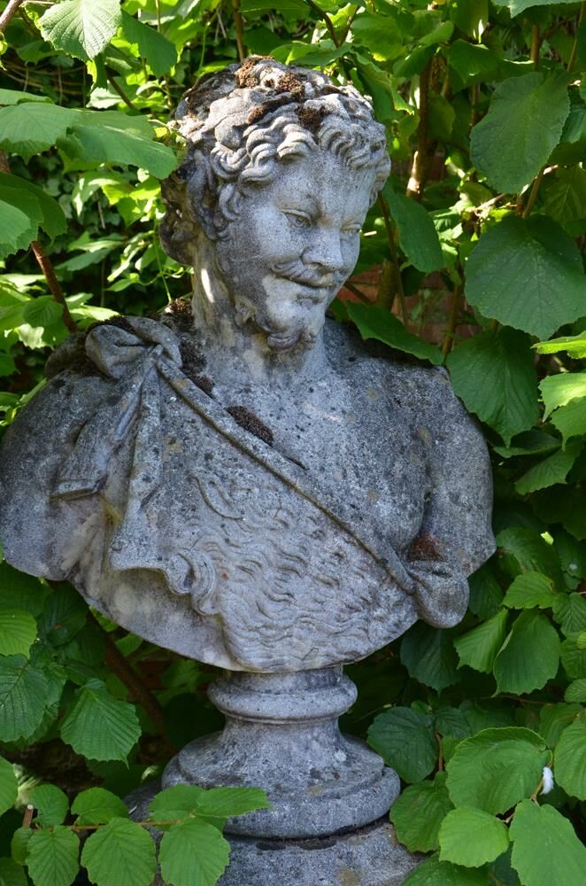  Stein Büste Gott Des Weines - Bacchus