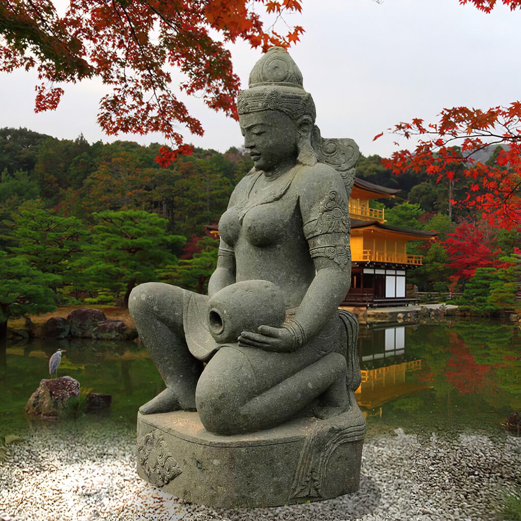  Stein Figur Asiatische Gottheit Shiva - Parede