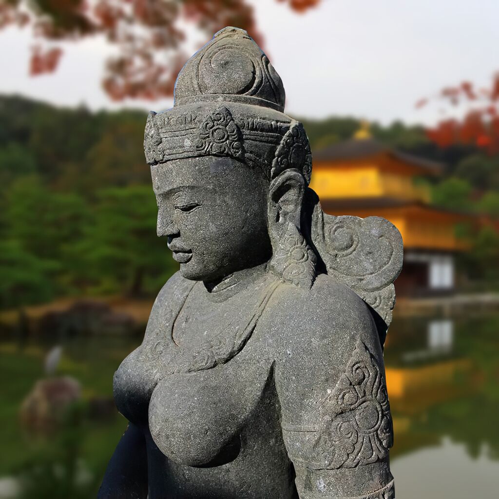  Stein Figur Asiatische Gottheit Shiva - Parede