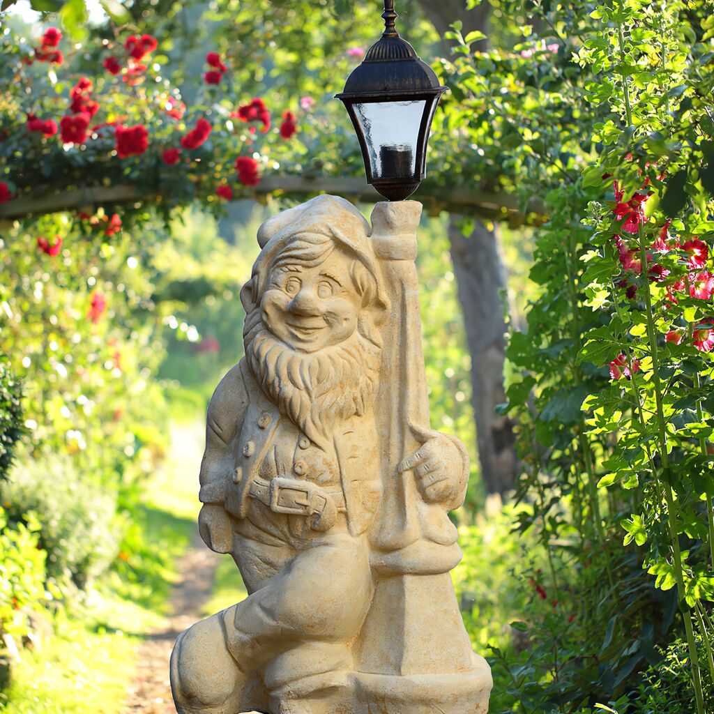  Stein Gartenzwerg Groß Mit Laterne - Rudolphus