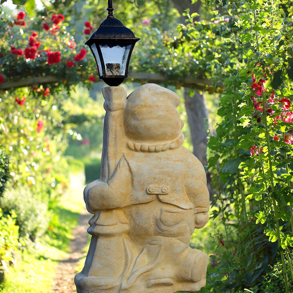  Stein Gartenzwerg Groß Mit Laterne - Rudolphus