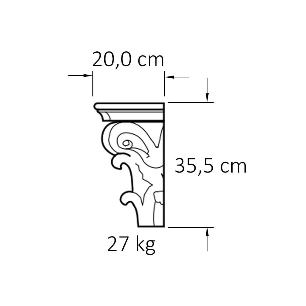  Stein Kapitell Korinthisch Für Pilaster Rund - Winta