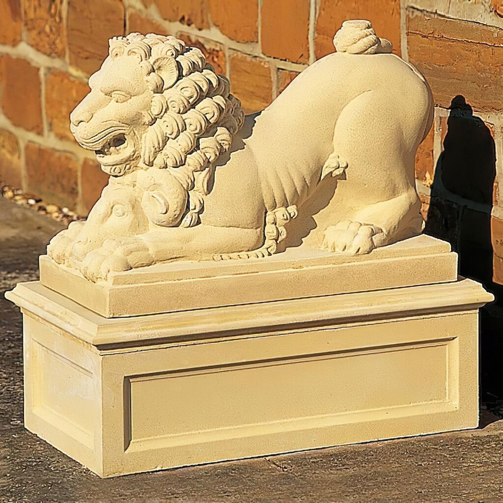  Stein Podest Für Löwen Skulptur - Leonis