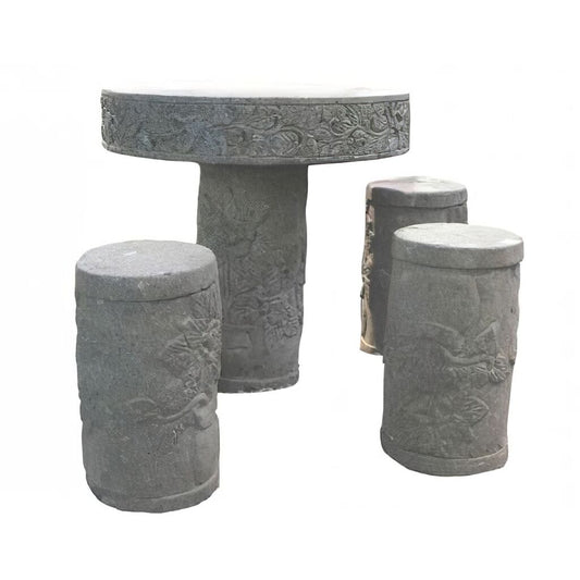  Stein Tisch Mit Hocker - Mensario