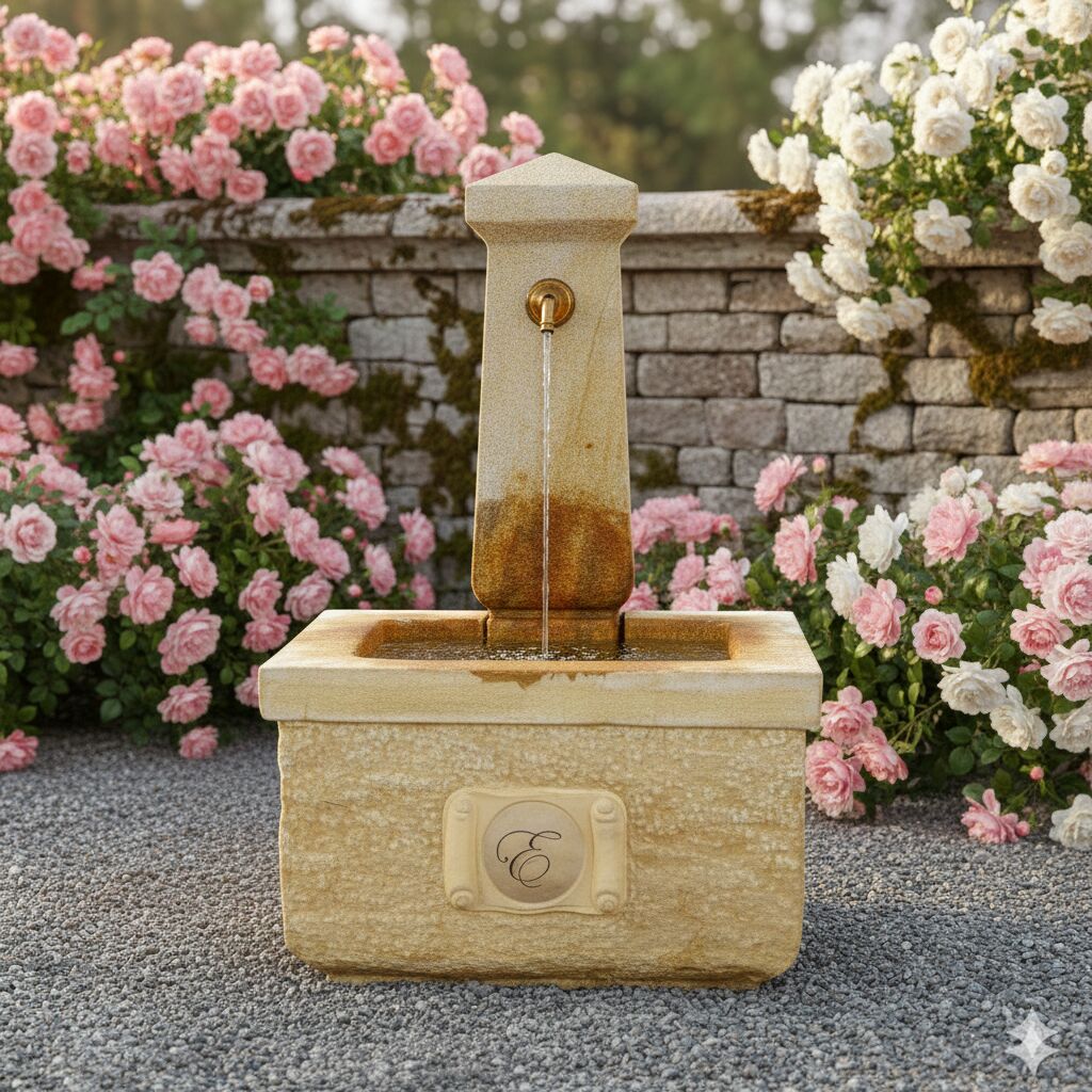  Stein Wandbrunnen Mit Pumpe - La Village