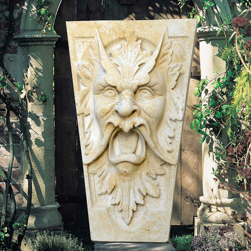  Stein Wandrelief Mit Speier - Bacchus