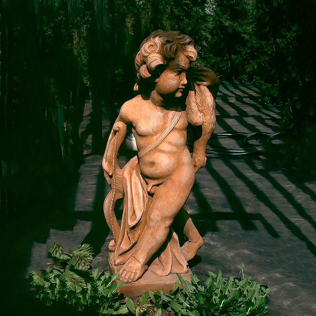  Steinguss Amor Skulptur Für Den Garten - Amore