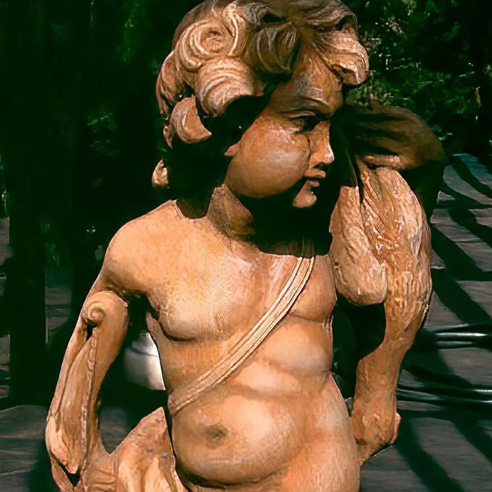  Steinguss Amor Skulptur Für Den Garten - Amore