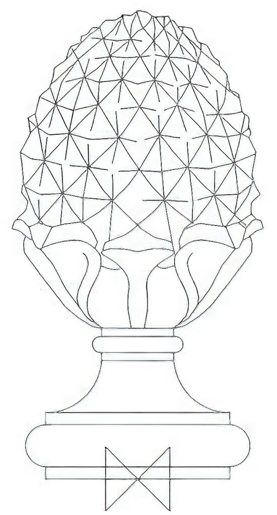 Steinguss Ananas Garten - Severus