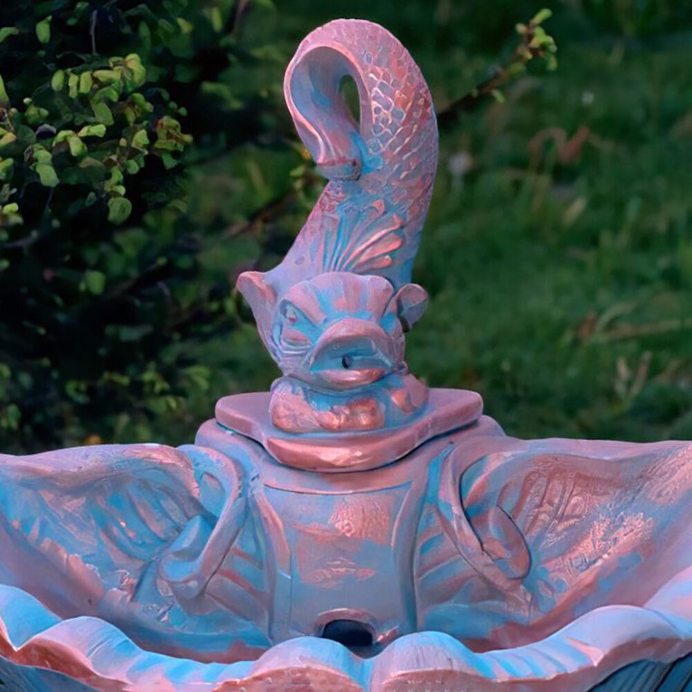  Steinguss Brunnen Für Den Garten Mit Dekorativer Fischskulptur - Antonello
