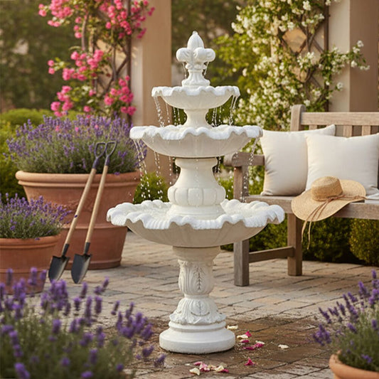  Steinguss Kaskaden Brunnen Für Den Garten Oder Park - Giglia