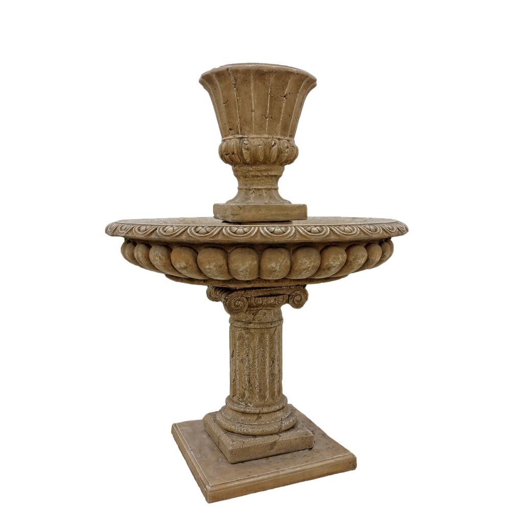  Steinguss Springbrunnen Mit Pumpe Für Den Garten - Antikes Design - Eugenio