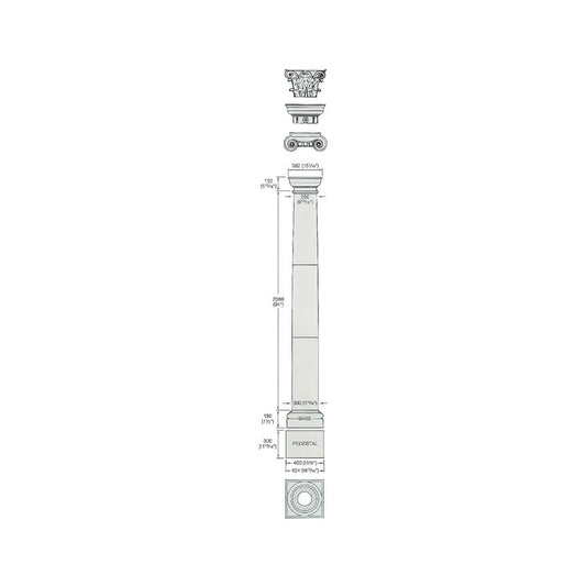  Steinsäule Toskanisches Design Mit Kapitell - Wiltshire