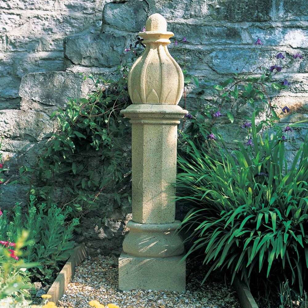  Steinskulptur Mit Säule & Kuppel - Antikes Design - Kronesra