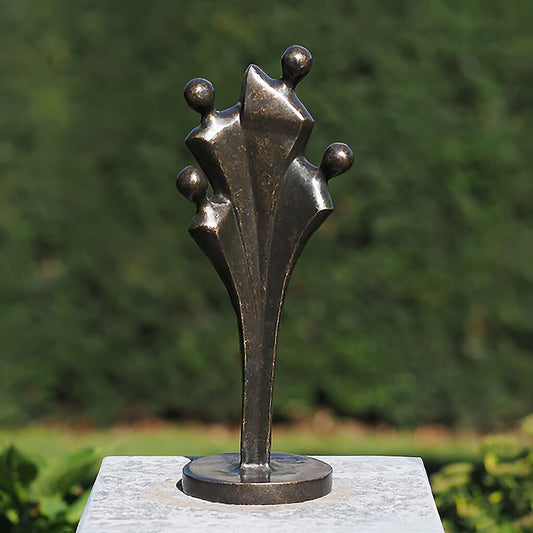  Stilistische Gartenskulptur Einer Familie Aus Bronzeguss - Familiana