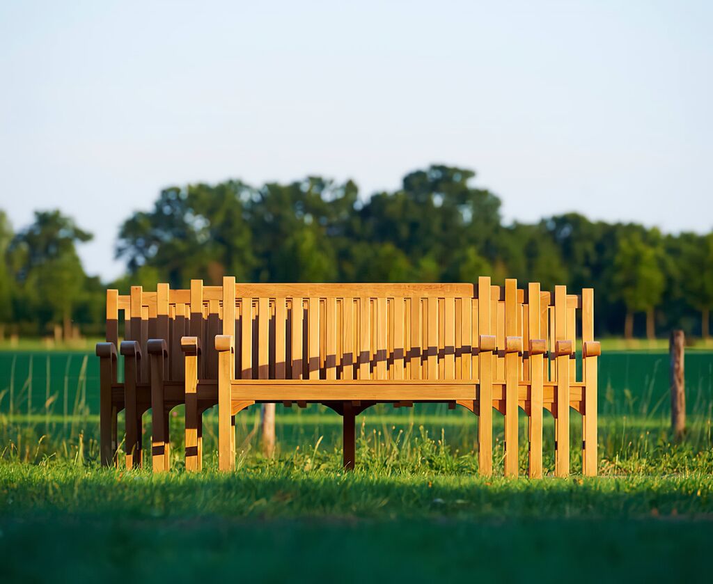  Stilvolle Gartenbank - Teakholz - Mit Armlehne - Ivy Gartenbank
