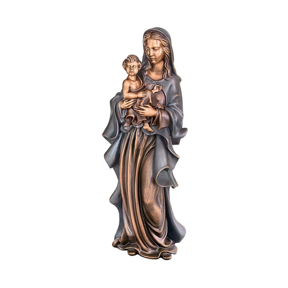  Stilvolle Maria Skulptur Aus Bronze Mit Jesuskind - Madonna Karina