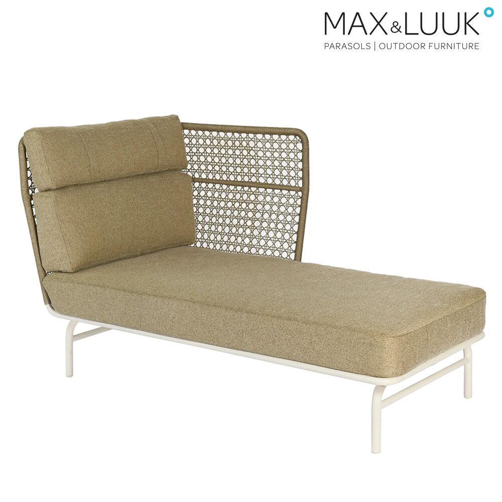  Stilvolle Max & Luuk Chaiselongue Im Retro Look Mit Einer Armlehne - Mit Kissen - Jane Chaiselongue