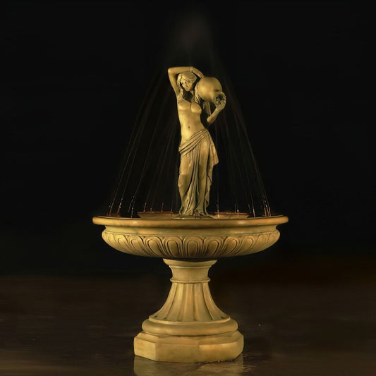  Stilvoller Garten Springbrunnen Mit Frauen Aktfigur Inklusive Pumpe - Gloria