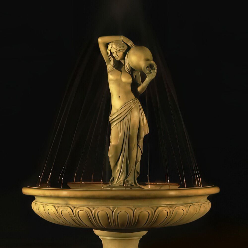  Stilvoller Garten Springbrunnen Mit Frauen Aktfigur Inklusive Pumpe - Gloria