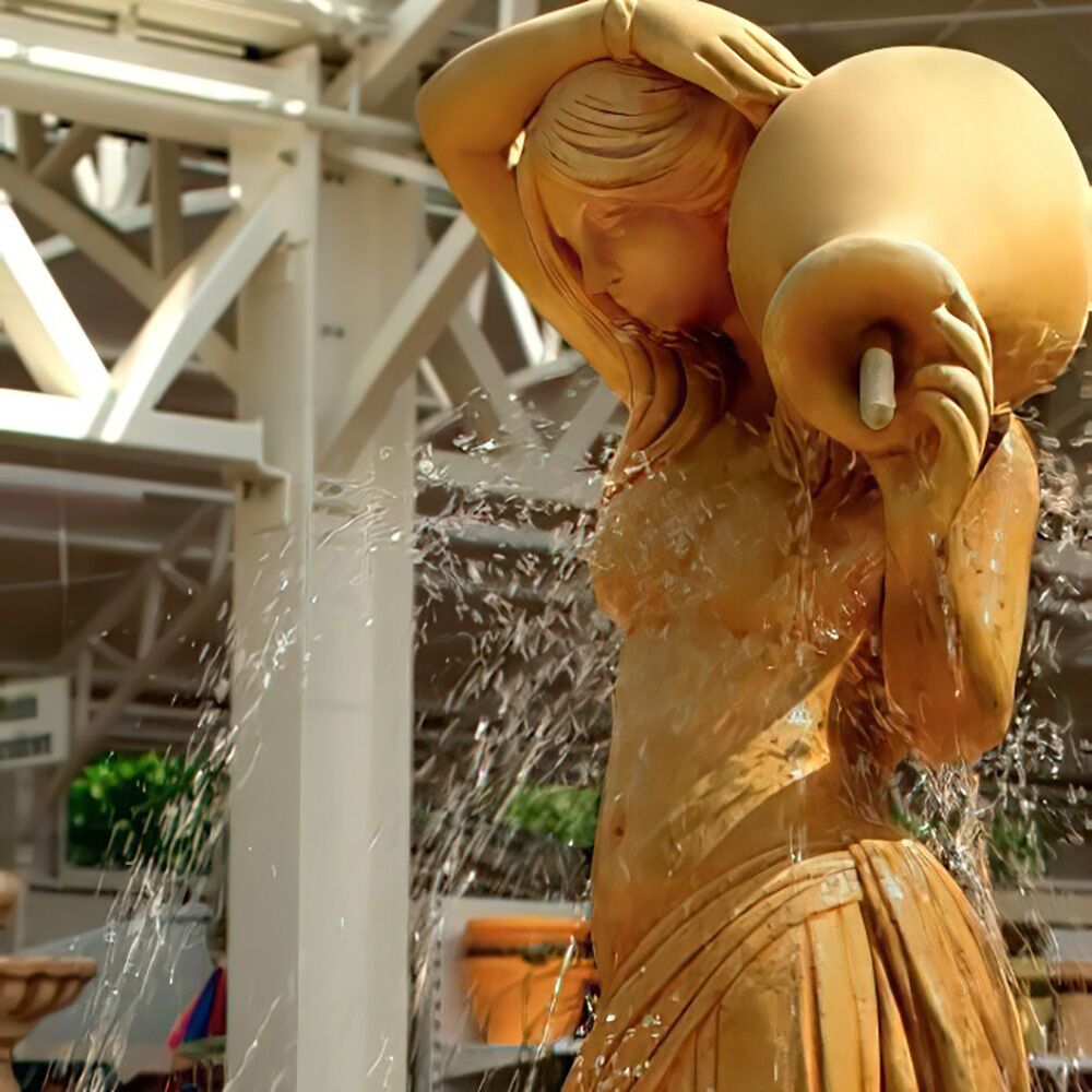  Stilvoller Garten Springbrunnen Mit Frauen Aktfigur Inklusive Pumpe - Gloria