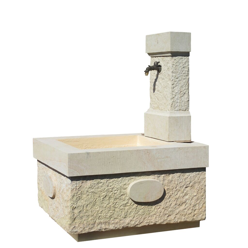  Stilvoller Gartenbrunnen Aus Sandstein - Classico