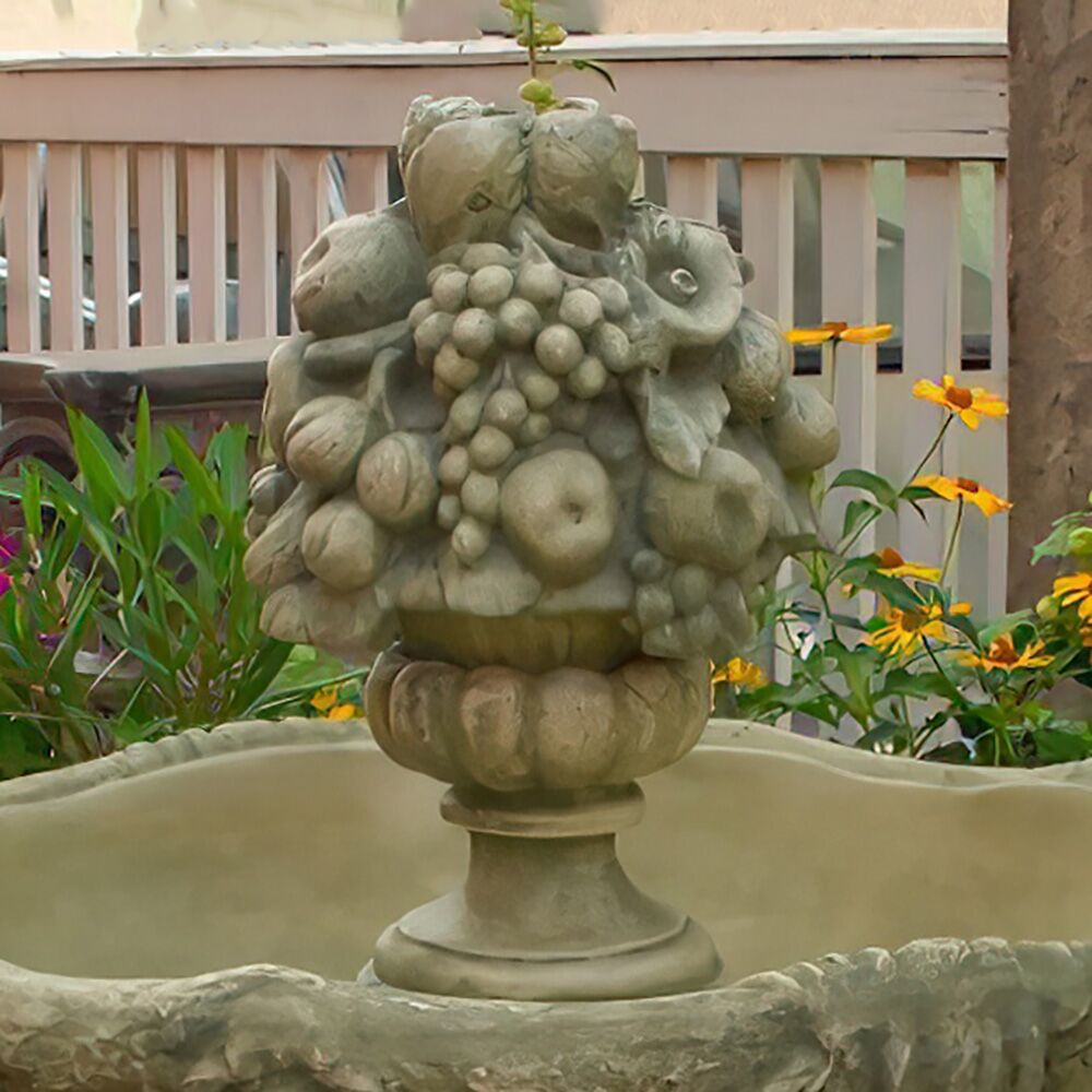  Stilvoller Gartenbrunnen Aus Stein Mit Obstkorb - Savino