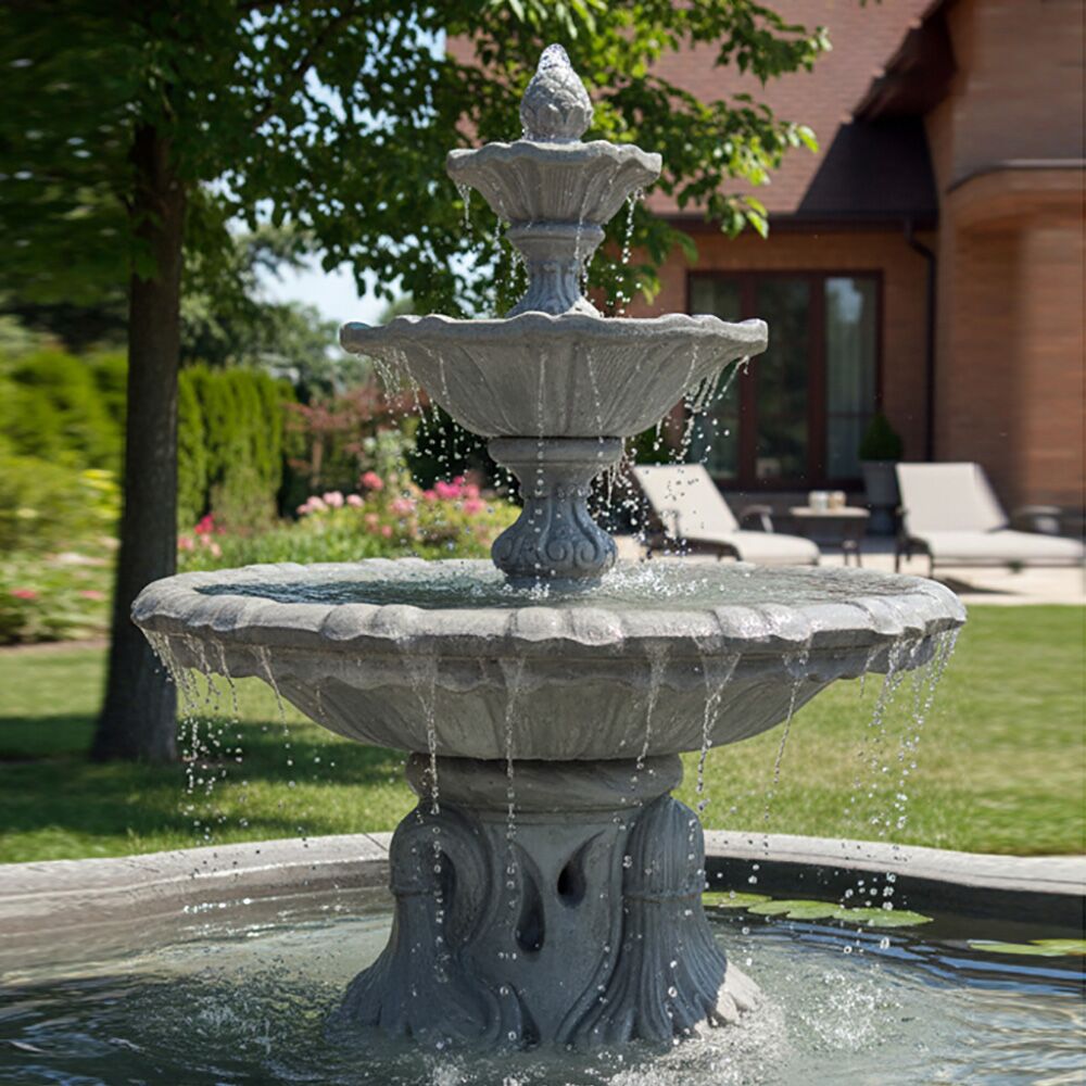  Stilvoller Kaskaden Gartenbrunnen Im Italienischen Stil Mit Pumpe - Clemente