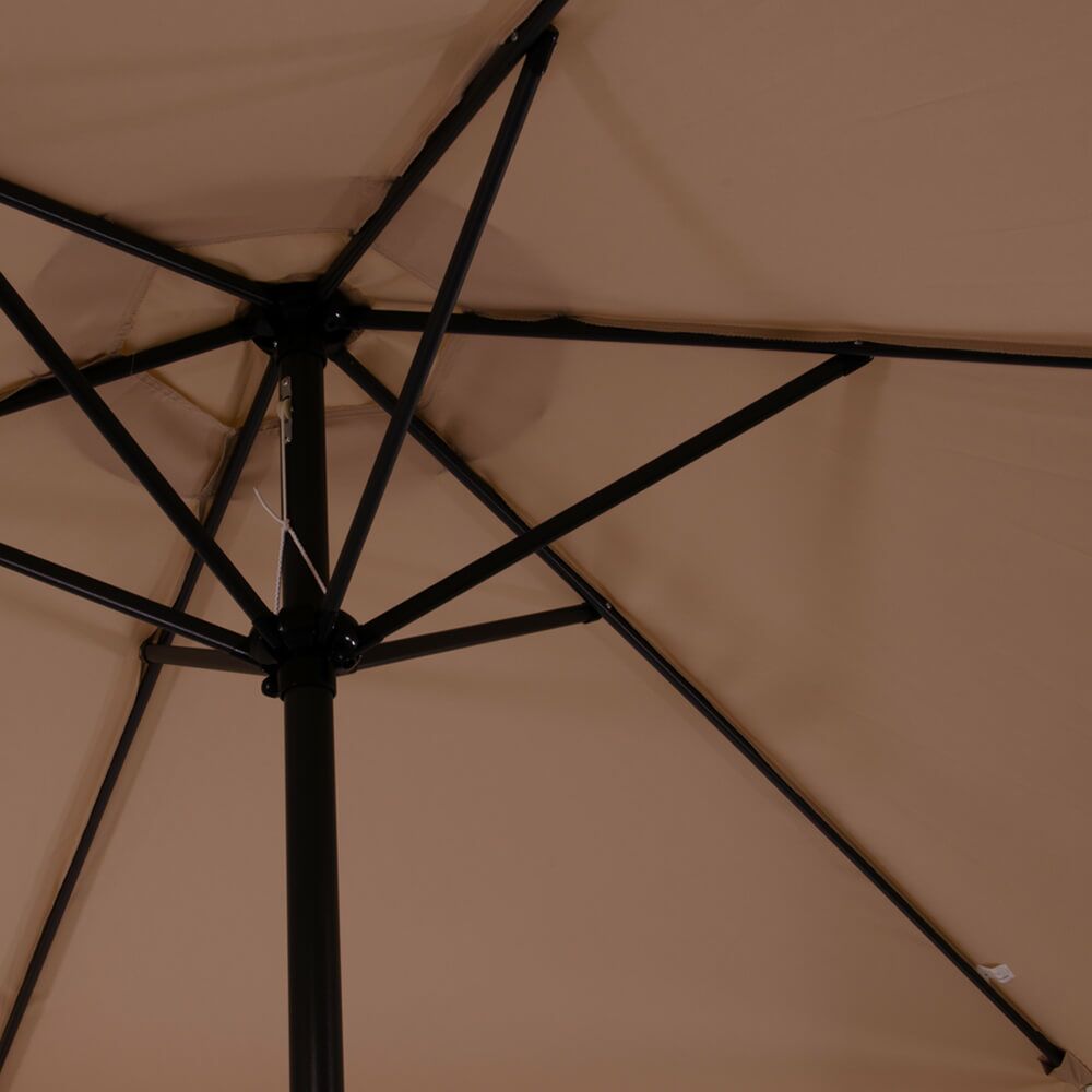  Stilvoller Sonnenschirm 300cm Mit Volant - Rund - Sonnenschirm Luwia