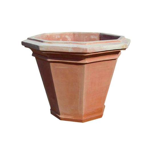  Stilvoller Terrakotta Pflanztopf 8-eckig - Piantatore Milo