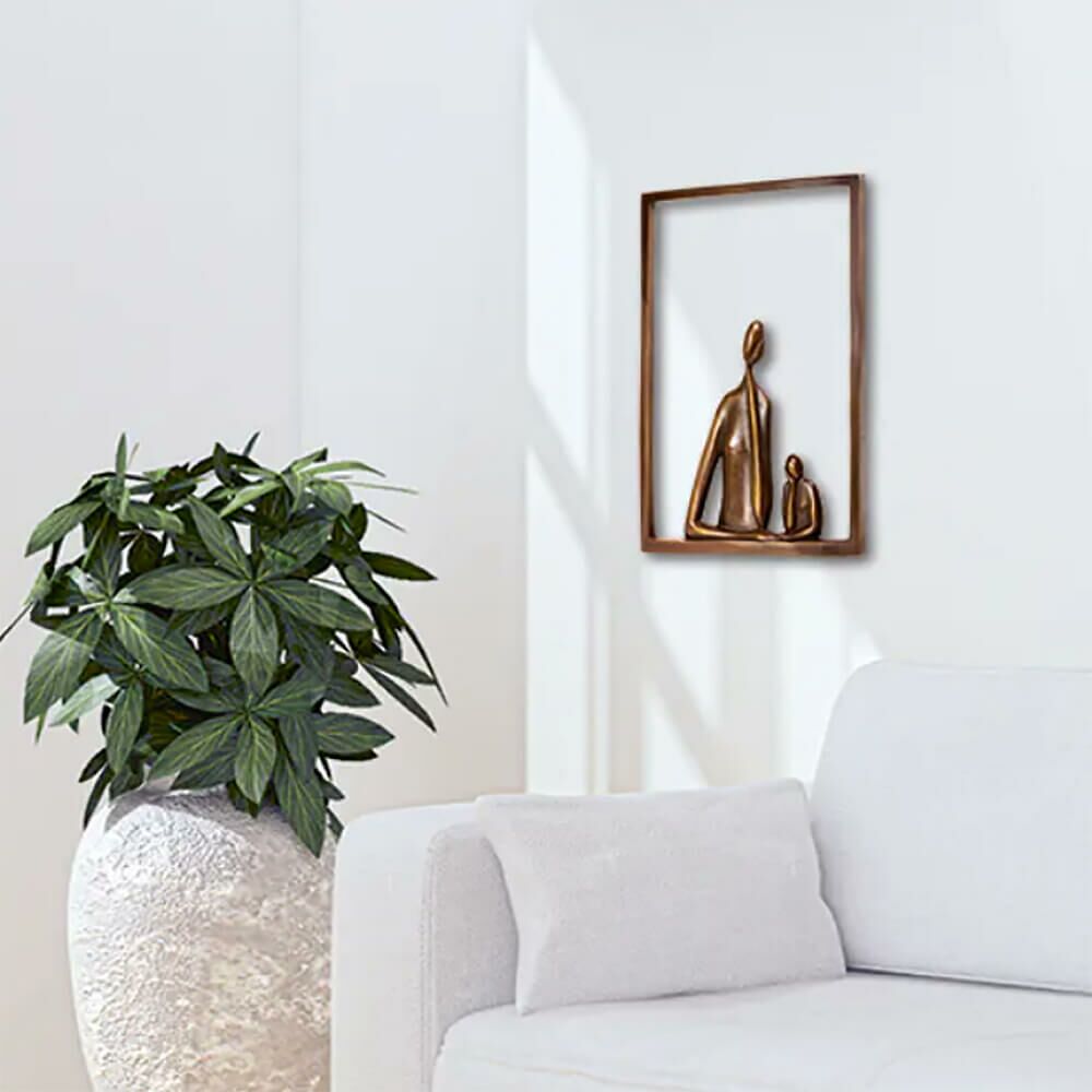  Stilvolles Bronze Wandrelief Mit Bilderrahmen - Pour Moi Deux