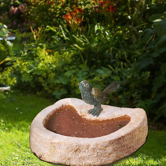  Stilvolles Vogelbad Mit Eisvogel Figur - Soraya