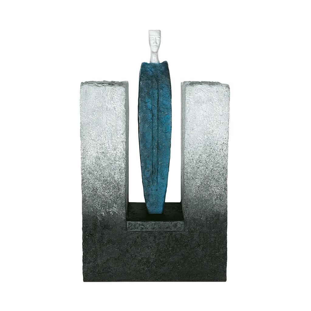 Streng Limitierte Designerfigur Aus Bronze - Grau-blau - Case I