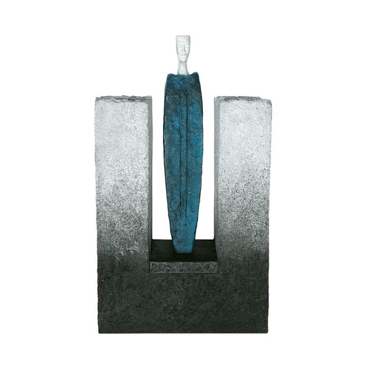  Streng Limitierte Designerfigur Aus Bronze - Grau-blau - Case I