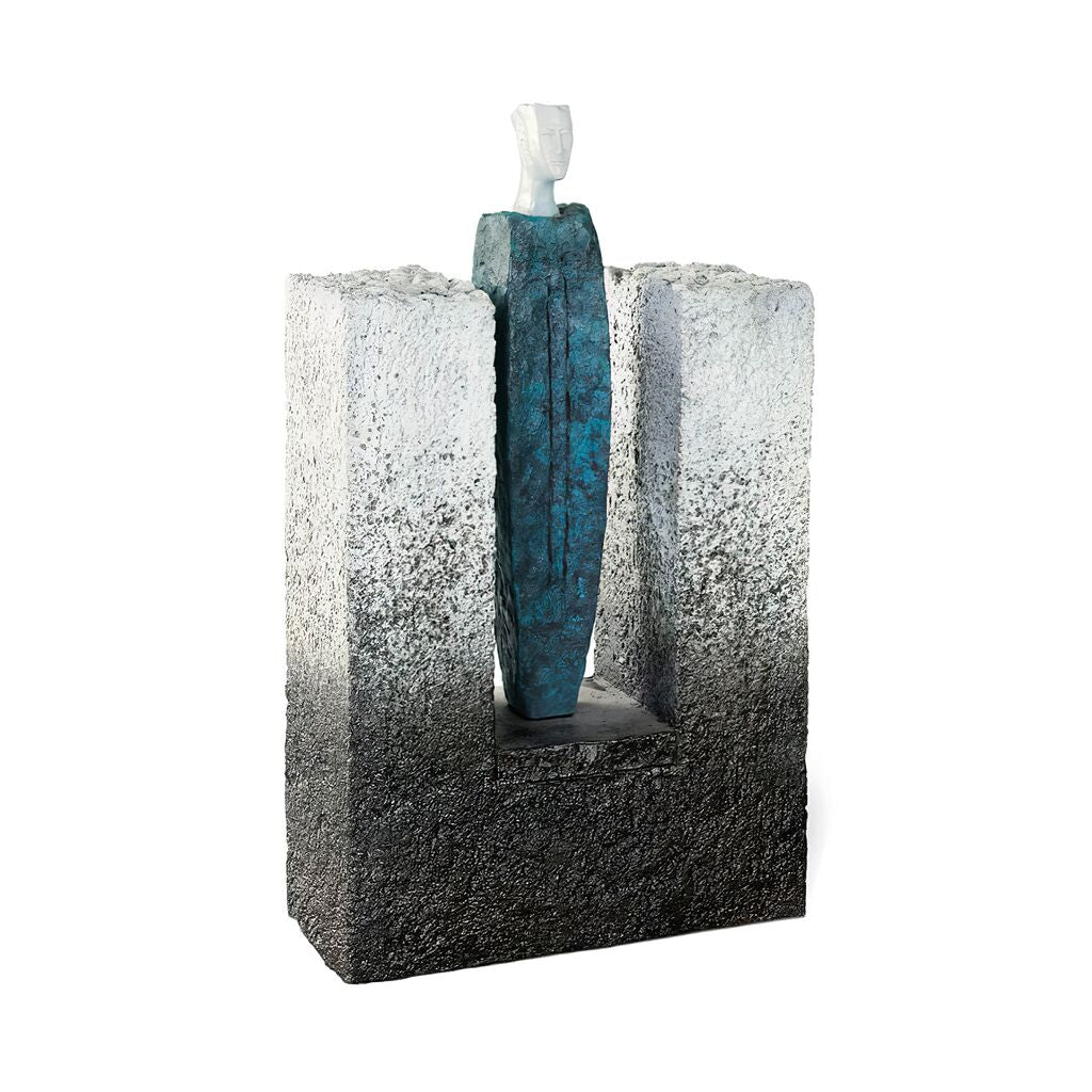  Streng Limitierte Designerfigur Aus Bronze - Grau-blau - Case I