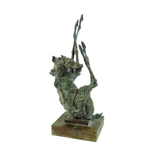  Stürzendes Pferd Mit Grüner Patina Aus Limitierter Bronze - Der Sturz Des Siegers