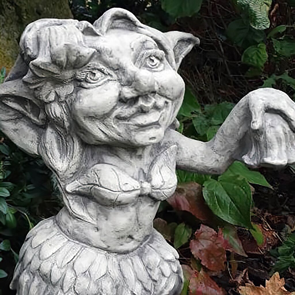  Tanzendes Trollmädchen Aus Steinguss - Gartenfigur - Elin