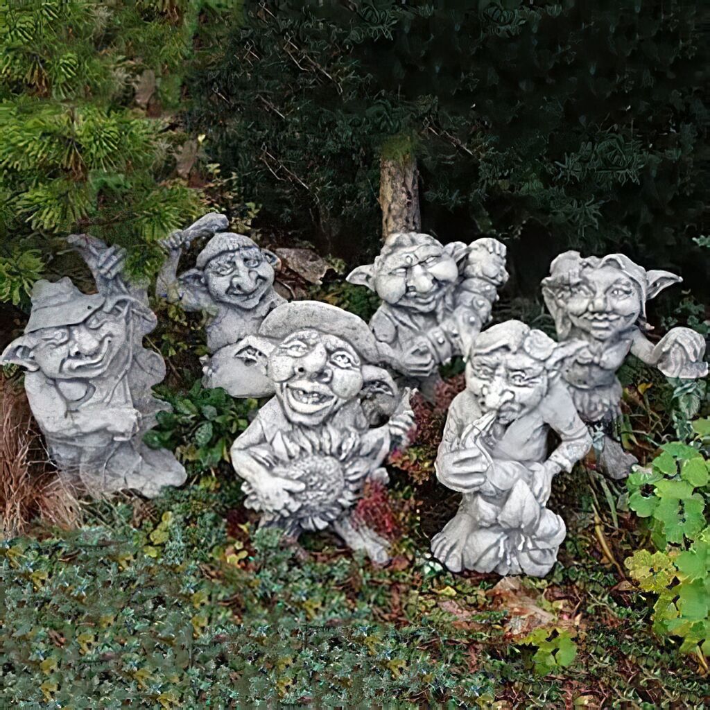  Tanzendes Trollmädchen Aus Steinguss - Gartenfigur - Elin