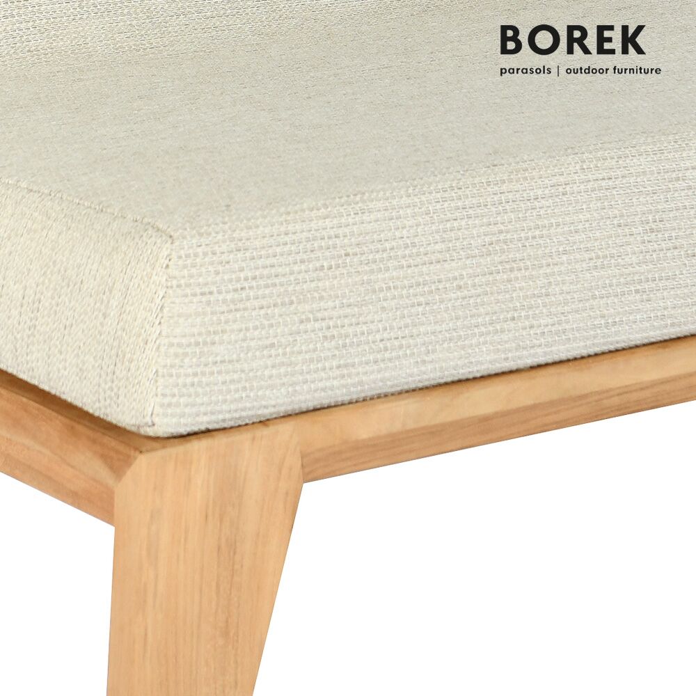  Teak Loungesessel Für Den Garten Mit Polster Und Rollen Von Borek - Hybrid Loungechair
