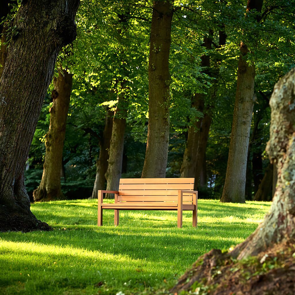  Teakholz Gartenbank Mit Rückenlehne - Modern - Lucy Gartenbank