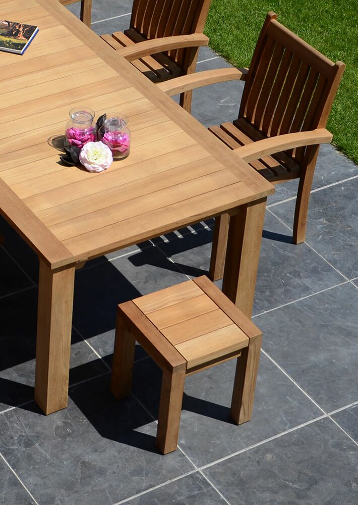  Teakholz Gartenhocker - Modern - Lucy Hocker